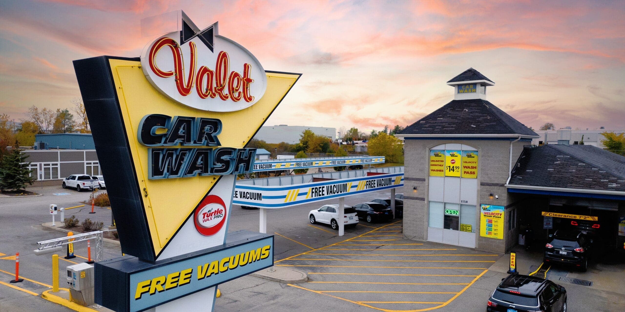 Aerial view of Valet Car Wash Kitchener