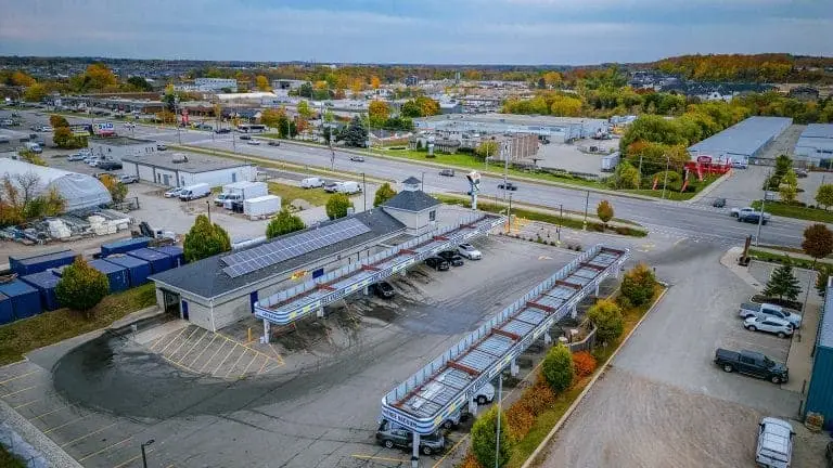 Aerial view of Valet Car Wash Kitchener