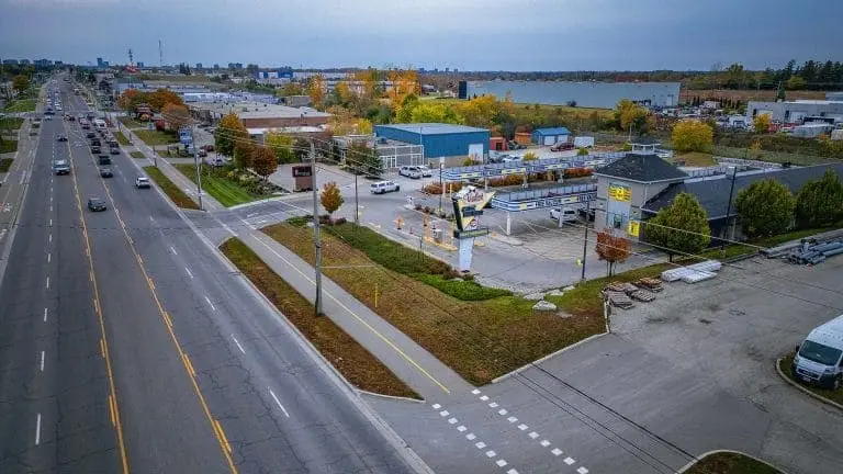 Aerial view of Valet Car Wash Kitchener