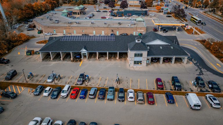 Aerial view of Valet Car Wash South Guelph