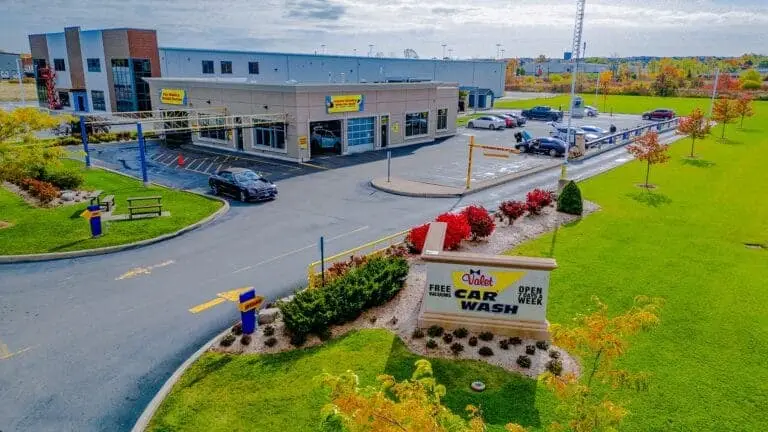 Aerial view of Valet Car Wash South St. Catharines