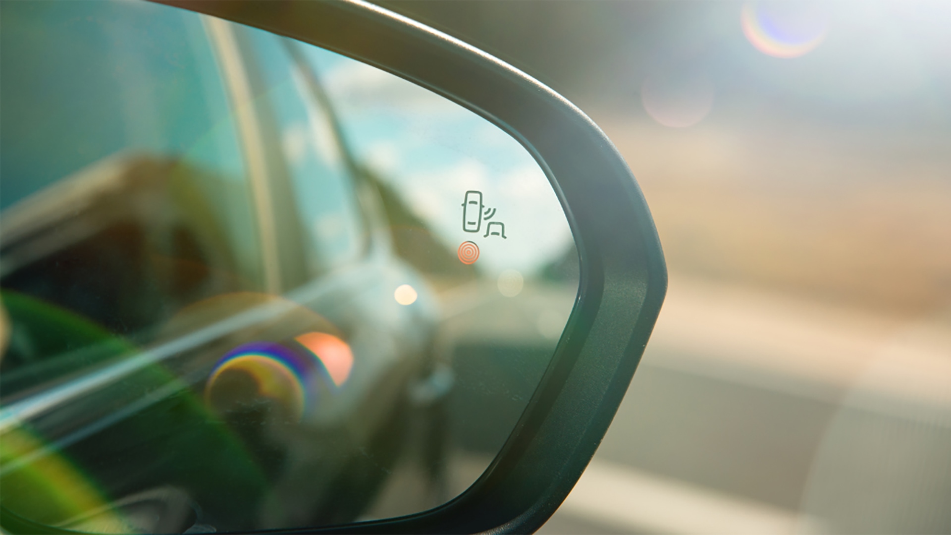 Picture of a car side-mirror proximity sensor
